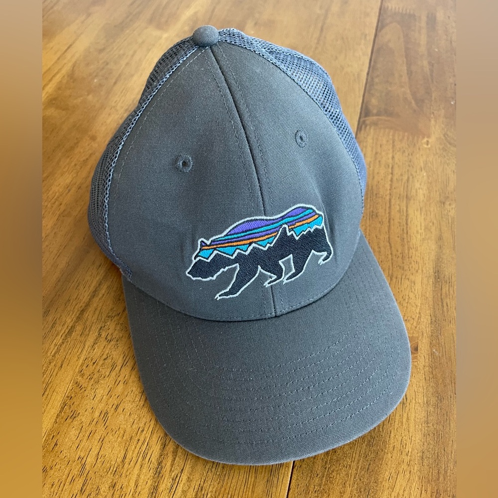 Patagonia Bear Trucker  - Gray Trucker with mesh back
